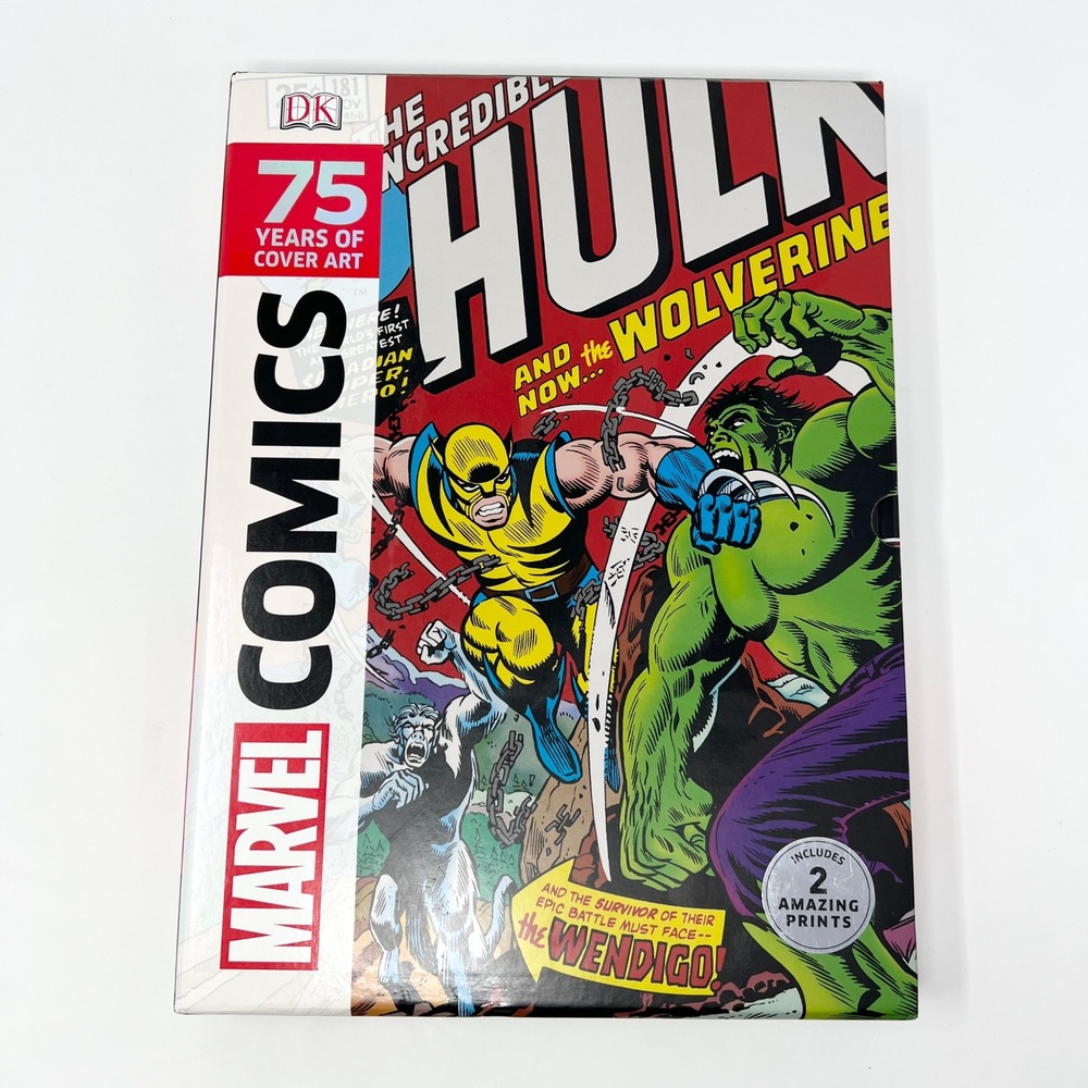 Marvel Comics 75 Years of Cover Art DK Hardcover Book‎ Hulk Wolverine Prints
